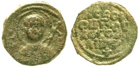 Antiochia
Tancred, 1104-1112
Follis. Brustbild des Hl. Petrus v. v./vier Zeilen Schrift. schön, selten