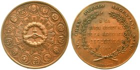 Argentinien
Republik, seit 1881
Bronzemedaille 1860, von Cataldi. Zur 50 Jf. der argentinischen Union. 55 mm. vorzüglich, kl. Kratzer, kl. Randfehle...