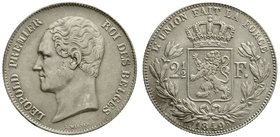 Belgien
Leopold I., 1830-1865
2 1/2 Franc 1849, großer Kopf. gutes vorzüglich, matt
