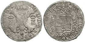 Belgien-Brabant
Karl II., 1665-1700
Patagon 1695, Antwerpen. fast sehr schön, justiert, selten