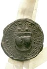 Belgien-Winendal (Wijnendale), Herrschaft
Schwarzes Wachssiegel o.J. (um 1700). Wappen mit 2 Herzen. 35 mm. Mit eingeschlossenem Pergamentrest. sehr ...