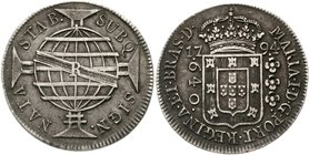 Brasilien
Maria I., 1786-1805
640 Reis 1794 R, Rio de Janeiro. sehr schön