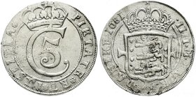 Dänemark
Christian V., 1670-1699
4 Mark/Krone 1681 GS. gutes sehr schön