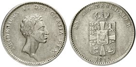 Dänemark
Frederik VI., 1808-1839
Rigsbankdaler 1813. sehr schön/vorzüglich
