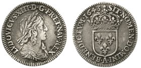 Frankreich
Ludwig XIII., 1610-1643
1/12 Ecu 1643 A Paris. sehr schön, min. gewellt