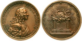 Frankreich
Ludwig XVI., 1774-1793
Bronzemedaille 1770 von G.C. Waechter, Auftragswerk des Kurfürsten Karl Theodor von der Pfalz. Büste des Philosoph...