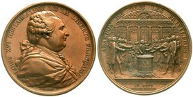 Frankreich
Ludwig XVI., 1774-1793
Bronzemedaille 1789 von Duvivier und Gatteaux. Auf die Abschaffung aller Privilegien. 65 mm. sehr schön/vorzüglich...