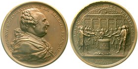 Frankreich
Ludwig XVI., 1774-1793
Bronzemedaille 1789 von Duvivier und Gatteaux, a.d. Abschaffung aller Privilegien. 65 mm. vorzüglich Spätere Prägu...