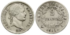 Frankreich
Napoleon I., 1804-1814, 1815
2 Francs 1811 A, Paris. gutes sehr schön, kl. Kratzer