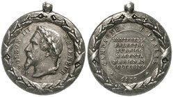 Frankreich
Napoleon III., 1852-1870
Tragb. Silbermedaille 1859 von Barré, a.d. Italienkampagne in Montebello, Palestro, Turbigo, Magenta, Marignan u...