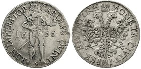 Frankreich-Besancon, Stadt
Patagon 1666. Doppeladler/Stehender Kaiser Karl V. sehr schön, kl. Randfehler