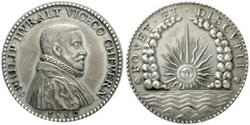 Frankreich-Blois
Silbermedaille 1580, v. Philipp Huralt (1528-1599). Vicomte de Cheverny. 36 mm, 19,6 g. vorzüglich/Stempelglanz, schöne Patina Randp...
