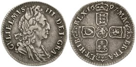 Großbritannien
Wilhelm III., 1694-1702
Sixpence 1697. sehr schön, schöne Patina