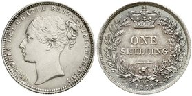 Großbritannien
Victoria, 1837-1901
Shilling 1872. Stempelnummer 24. vorzüglich, schöne Patina, etwas berieben