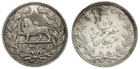 Iran
Muzaffar ad-Din Shah 1896-1907
5000 Dinars AH 1320 = 1902. vorzüglich, schöne Patina, kl. Kratzer