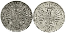 Italien
Vittorio Emanuele III., 1900-1946
2 Stück: 25 Centesimi 1902 und 1903. beide sehr schön