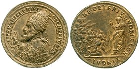 Italien-Kirchenstaat
Pius V., 1566-1572
Bronzemedaille o.J. (18 Jh.) Brustbild links/ Christus predigt vor Menschenmenge, 32,5 mm, 14,2 g. sehr schö...