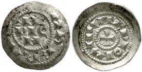 Deutsche Kaiser und Könige des Mittelalters
Heinrich IV., 1056-1106
Denaro scodellato o.J. Mailand. vorzüglich/Stempelglanz, Prachtexemplar