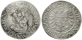 Haus Habsburg
Ferdinand I., 1521-1564
Taler o.J. Joachimsthal. Mzm. Jan Weizelmann. sehr schön