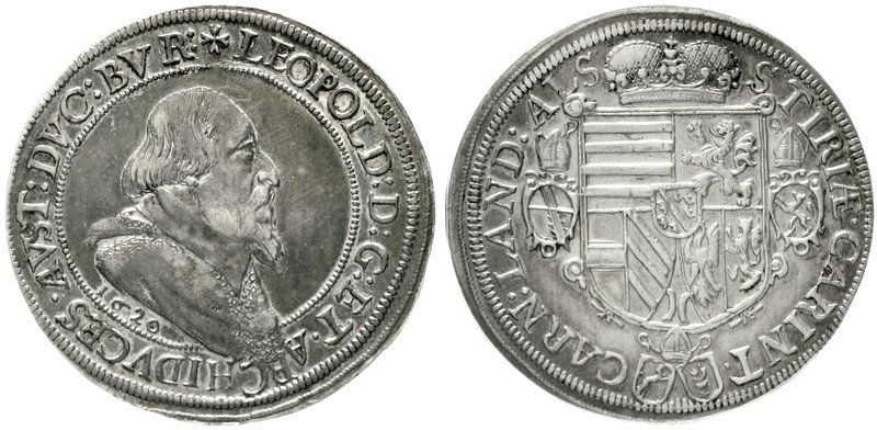 Haus Habsburg
Erzherzog Leopold V., 1619-1632
Reichstaler 1620, Ensisheim. 5. ...