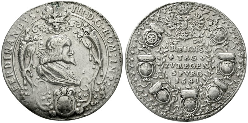 Haus Habsburg
Ferdinand III., 1637-1657
Silbermedaille 1641 v. Hans Georg Bahr...