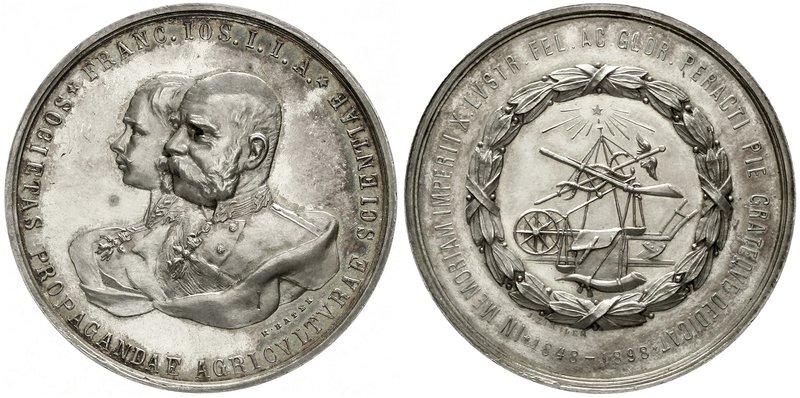 Haus Habsburg
Franz Joseph I., 1848-1916
Silbermedaille 1898, signiert Batek u...