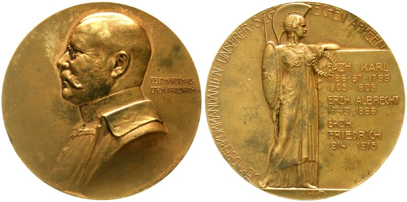 Haus Habsburg
Erzherzog Friedrich, 1856-1936
Große Bronzemedaille 1915 von Har...
