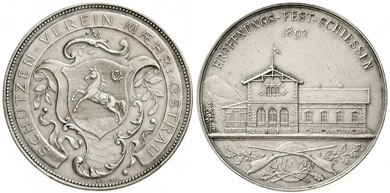 Mähren
Medaillen
Silberne Schützenmedaille 1892, von Neudeck. Eröffnungs-Fests...