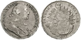 Bayern
Maximilian III. Joseph, 1745-1777
Madonnentaler 1777. sehr schön/vorzüglich, nur min. justiert