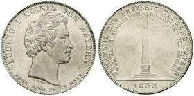Bayern
Ludwig I., 1825-1848
Geschichtstaler 1833. Denkmahl der "Dreyssig Tausend Bayern". gutes vorzüglich, kl. Kratzer und Randfehler