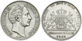 Bayern
Maximilian II. Joseph, 1848-1864
Doppeltaler 1856. sehr schön/vorzüglich, kl. Randfehler, etwas berieben