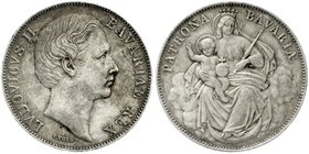 Bayern
Ludwig II., 1864-1886
Madonnentaler o.J. (1865). vorzüglich, schöne Patina