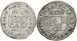 Brandenburg-Bayreuth
Christian, 1603-1655
2 Stück: 4 Kreuzer (Batzen) 1630 und 1632. gutes sehr schön