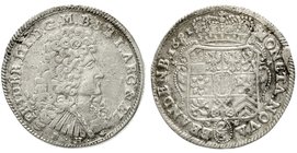 Brandenburg/Preußen
Friedrich III., 1688-1701
2/3 Taler 1691 BH, Minden. sehr schön