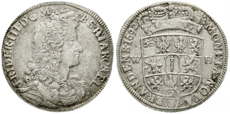 Brandenburg/Preußen
Friedrich III., 1688-1701
2/3 Taler 1692 WH, Emmerich. seh...