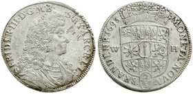 Brandenburg/Preußen
Friedrich III., 1688-1701
2/3 Taler 1693 WH, Emmerich. vorzüglich, Kratzer/Schabspuren