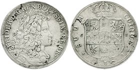 Brandenburg/Preußen
Friedrich I., 1701-1713
2/3 Taler 1703 CS, Berlin sehr schön, übl. leichte Prägeschwäche und kl. Kratzer, selten