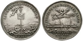 Brandenburg/Preußen
Friedrich II., 1740-1786
Silbermedaille 1745 unsigniert (v. Kittel), auf die Schlacht bei Kesselsdorf und den Frieden von Dresde...