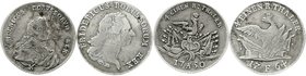 Brandenburg/Preußen
Friedrich II., 1740-1786
2 Stück: 1/4 Taler 1750 A. Berlin und 1/4 Taler 1764 F. Magdeburg. beide fast sehr schön, letztere just...