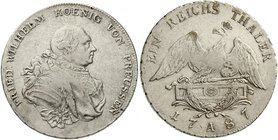 Brandenburg/Preußen
Friedrich Wilhelm II., 1786-1797
Taler 1787 A Berlin. sehr schön, kl. Kratzer, winz. Justierspuren