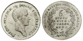 Brandenburg/Preußen
Friedrich Wilhelm III., 1797-1840
1/6 Taler 1809 A. gutes vorzüglich, kl. Schrötlingsfehler