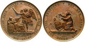 Brandenburg/Preußen
Friedrich Wilhelm III., 1797-1840
Bronzemedaille 1832 von Loos, a.d. Befreiung der Stadt Berlin von der asiatischen Cholera. 36 ...