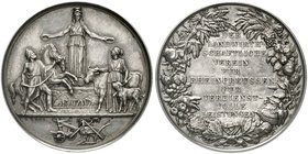 Brandenburg/Preußen
Friedrich Wilhelm IV., 1840-1861
Silberne Verdienstmedaille o.J., von Kullrich, auf den landwirtschaftlichen Verein für Rheinpre...