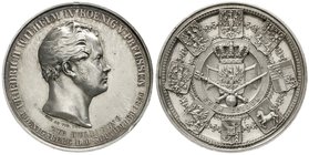 Brandenburg/Preußen
Friedrich Wilhelm IV., 1840-1861
Silbermedaille 1840 v. Fischer u. Pfeuffer, auf seine Huldigung in Königsberg. Porträt n.r./Wap...