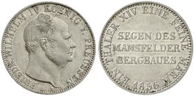 Brandenburg/Preußen
Friedrich Wilhelm IV., 1840-1861
Ausbeutetaler 1856 A. vorzüglich, etwas berieben