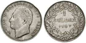Hessen-Darmstadt
Ludwig II., 1830-1848
Gulden 1837. sehr schön, Randfehler, kl. Kratzer