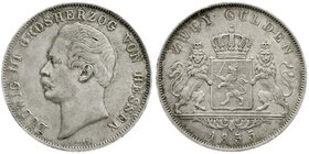 Hessen-Darmstadt
Ludwig III., 1848-1877
Doppelgulden 1855. gutes sehr schön, kl. Randfehler