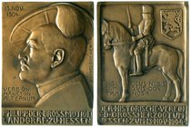 Hessen-Darmstadt
Ernst Ludwig, 1892-1918
Bronzeplakette 1904 auf den 400. Geburtstag Philipps des Grossmütigen. Stempel von Daniel Greiner. Büste Ph...