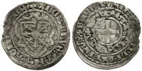 Kleve
Adolf I., 1368-1394
Wappenturnose o.J. Kleve. Klever Schild im Dreipass/Kreuz im doppelten Schriftkreis. 1,72 g. schön, Randfehler, äußerst se...