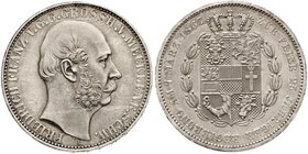 Mecklenburg-Schwerin
Friedrich Franz II., 1842-1883
Vereinstaler 1867 A. 25 jähr. Regierungsjubiläum. vorzüglich/Stempelglanz, leicht berieben